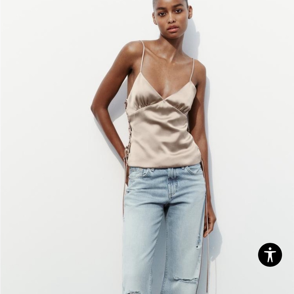 Zara silk top